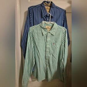 Lot Of 2 XL Hollister Button Up Shirts Preowned